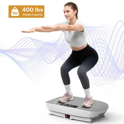 Mosh Stories Trilplaat met Weerstandsbanden – Vibratieplatform voor Full Body Workout - Inclusief Afstandsbediening - Grijs