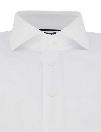 Slim fit zakelijk overhemd van puur katoen