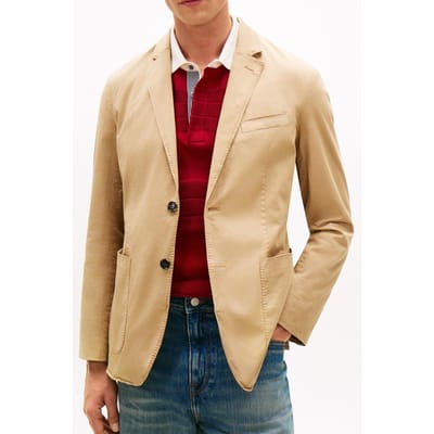 Tommy Hilfiger Dc Cotton Blazer Sandalwood Größe: 46 | Blazer Outlet | Herren | Braun