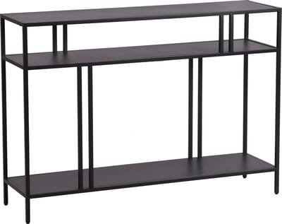 Console tafel Kumlinge metaal 78x110x30 cm zwart [en.casa]