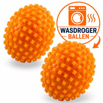 DEGG® - Wasdrogerballen voor Droger - 2 stuks - Herbruikbaar - Tot 25% Sneller Droog - Minder Kreukels & Statische Elektriciteit - Dryer Balls voor Wasdroger