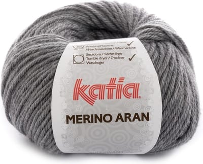 Katia Merino Aran - 69 grijs - Merinogaren