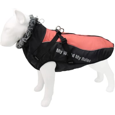 Hondenkleding Voor Middelgrote Grote Honden Winter Warm Knus Waterdicht Outdoor Kampeerjack Jas Hoge Kraag Verstelbaar Tuigje Gilet XL white