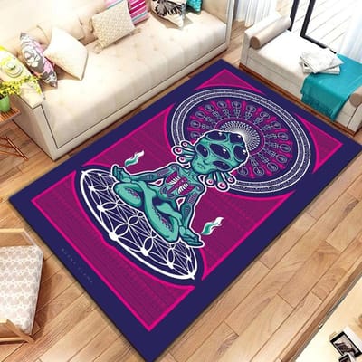 Nieuw In Rainbow 7 Chakra Mandala Boheemse Vloerkleed, Tapijt voor Woonkamer Slaapkamer Bank Deurmat Decoratie, Yoga Zachte Antislip Vloermat 40x60cm (16x24in)