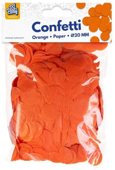 Papier confetti - Oranje - 50 gram - Feestjecreatief