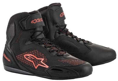 Alpinestars Faster-3 Rideknit Zwart Rood Fluo - Maat US 8 - Laars