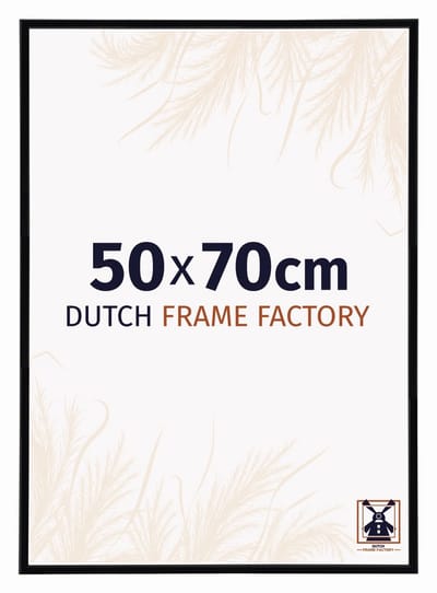 Fotolijst 50x70 cm - Kunststof - Zwart Hoogglans - Angers
