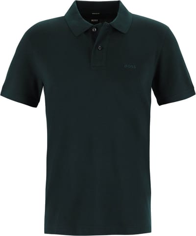 Poloshirt BOSS Black Pallas donkergroen pique