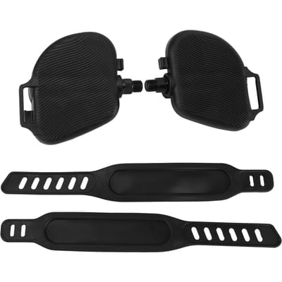 1 Paar Hometrainer Pedalen Anti-Slip Strip Patroon Draagbare Hometrainer Onderdelen met Verstelbaar black