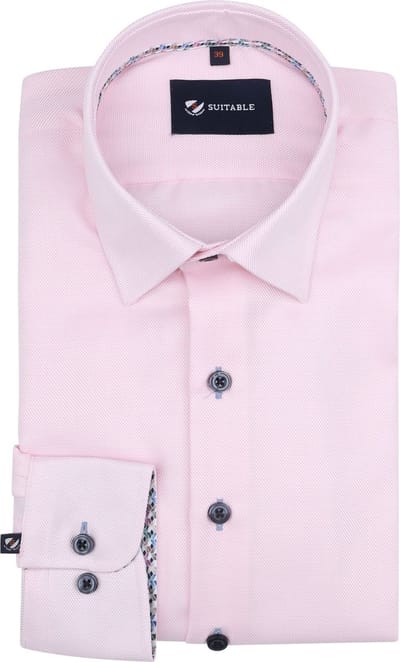 Suitable Overhemd Oxford Roze - Maat 39 - Heren - Overhemden Formeel