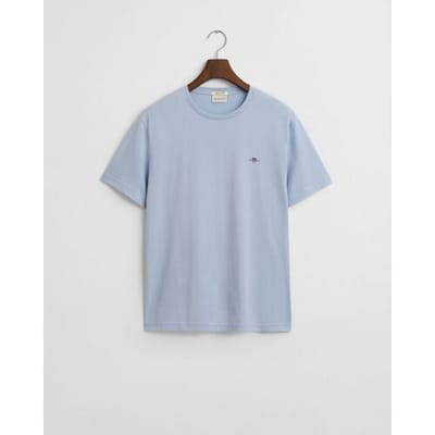 Gant T-Shirt Regular Uni Fine Shield Embroidery Fresh Blue / male