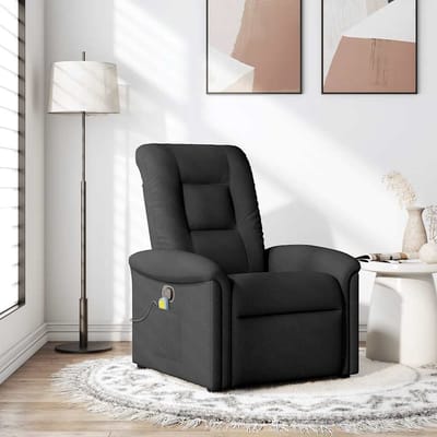 vidaXL - Massagestoel - verstelbaar - stof - zwart