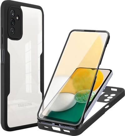 Hoesje geschikt voor Samsung Galaxy A04s - Techsuit ColorVerse 360 Case met Screenprotector - Zwart