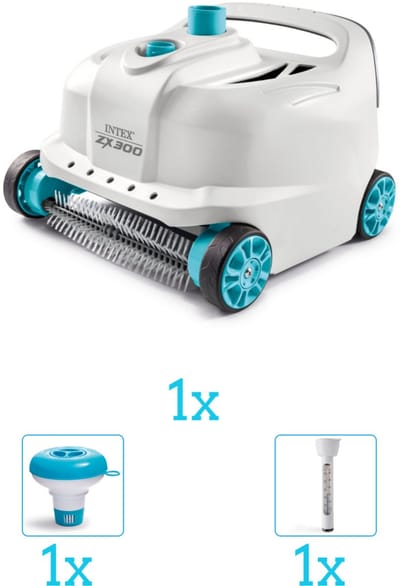 Intex Zwembad stofzuiger Deluxe ZX300 - Automatisch - 28005 inclusief Thermometer en Chloordrijver