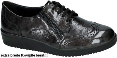 Solidus -Dames - grijs donker - lage gesloten schoenen - maat 41.5