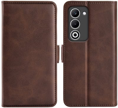 MobyDefend Hoesje - Geschikt voor Oppo A5 5G - Luxe Wallet Book Case (Sluiting Zijkant) - Bruin