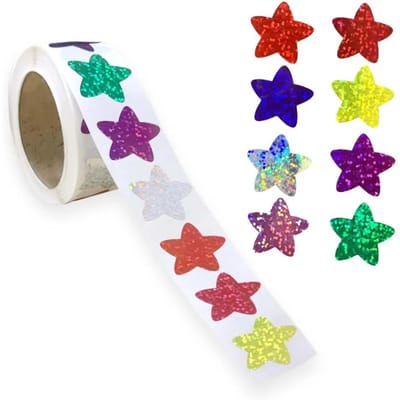 Sterstickers voor Kinderen Beloning School Klaslokaal Zelfklevende Holografische Sterstickers voor Leraren DIY Knutselen