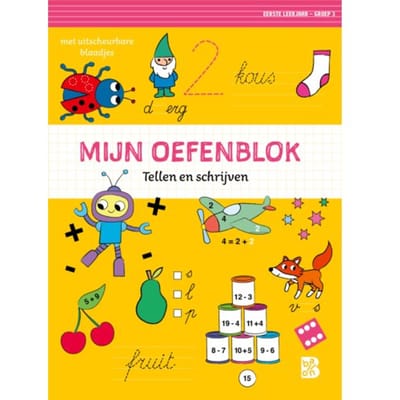 Mijn oefenblok: Tellen en schrijven Educatieve boeken (spelletjes en raadsels)