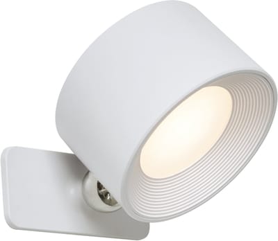 QAZQA bright - Moderne Dimbare LED Wand en Plafondspot | Spotje | Opbouwspot met Dimmer voor binnen - 1 lichts - Ø 7.6 cm - Wit - Woonkamer | Slaapkamer