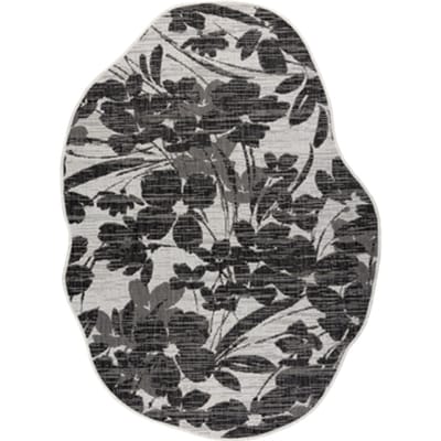 Kleden Rugsx ORGANIC 2735 sisaltapijt Bloemen ecru / zwart 120x170 cm