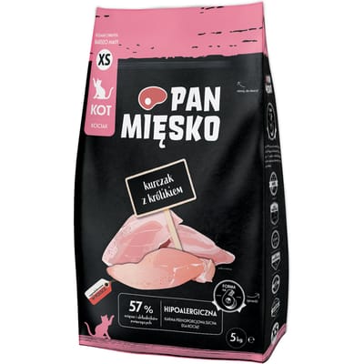 5kg Pan Mięsko Kitten Kip met konijn XS droogvoer voor katten