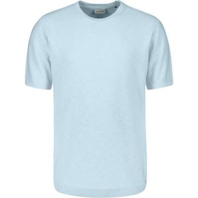 No Excess Pullover Short Sleeve Crew Neck Slub Sky  L