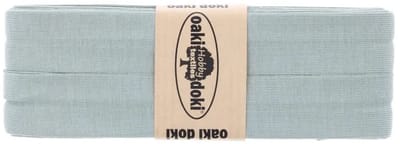 Oaki Doki Jersey Tricot Biaisband 20mm – 3 Meter – Oudgroen 022 – Elastisch Afwerkingslint voor Stretchstoffen