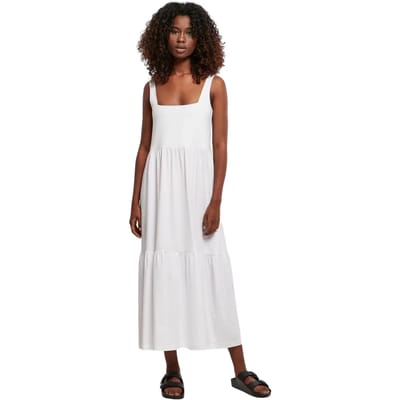 Urban Classics - 7/8 Length Valance Summer Lange jurk - XL - Wit