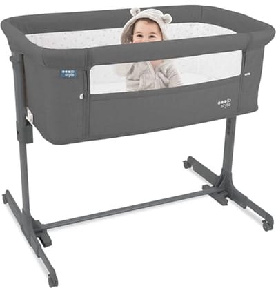 3 in 1 Babybedje met Wiegfunctie en Reisbed inclusief Matrassen