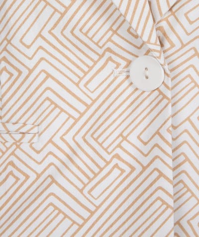 Blazer stretch square stripe print 180