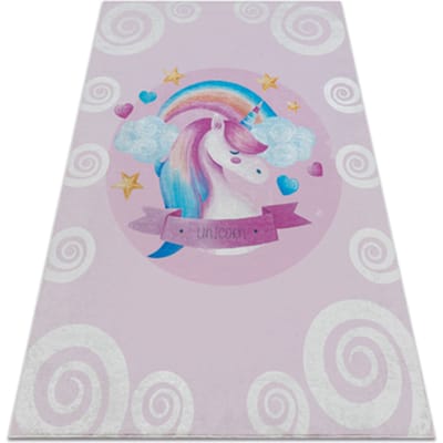 Kleden Rugsx BAMBINO 2533 tapijt wasbaar Yksisarvinen, regenboo 140x200 cm
