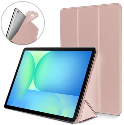 ChiGuard Hoesje geschikt voor Samsung Galaxy Tab S10 FE / S10 Lite / S9 FE / S9 Hoesje – Shock Proof Hoesje – Smart Cover - Rose