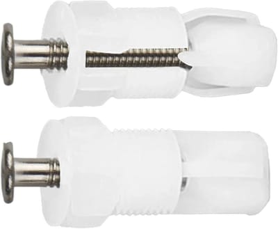 Toiletzitting Bevestigingsset - WC Bril Houder - Toilet Reparatie - Duurzaam Roestvrij Staal - 2 Stuks - Wit
