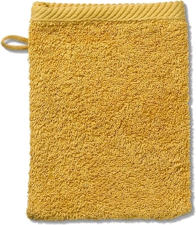 Washandje, Set van 3 Stuks, 15 x 21 cm, Curry Geel, Katoen - Kela | Ladessa
