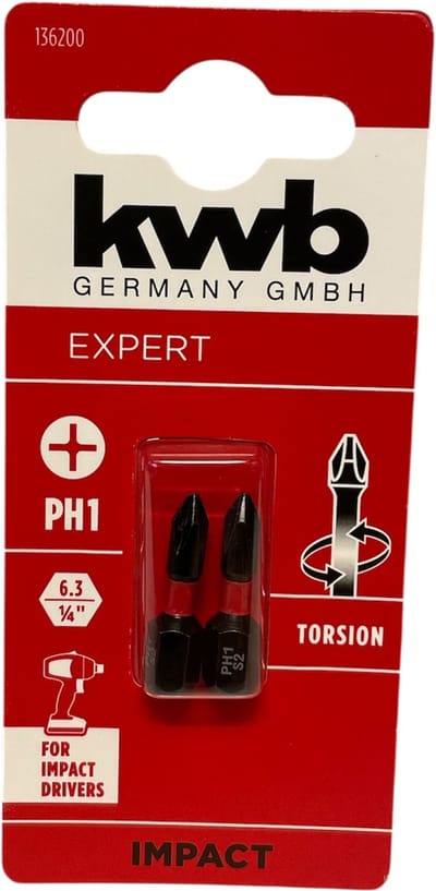 KWB 2 bitjes torsion 25 mm PH1 s2