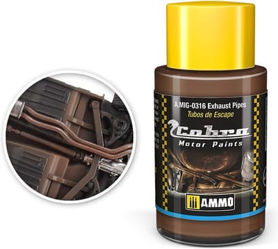 AMMO by Mig Jimenez Hobbyverf Acrylverf - MIG 0316 Cobra Motor Paints - Exhaust Pipes - Matt - Acryl - 30ml Verf potje - 30 ml