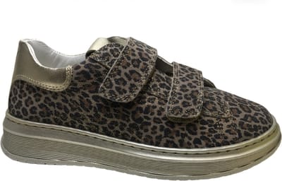 Naturino Porter - Mt 37 - velcro's lederen sneakers - leopard goud