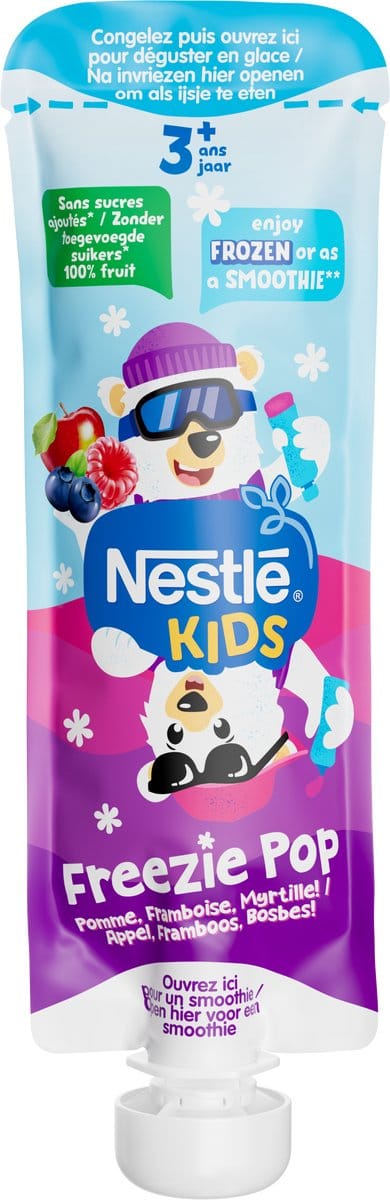Nestlé Kids Freezie Pop Appel Framboos Bosbes - 3+ jaar - 12 x 70g