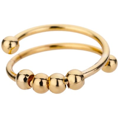 Geometrische Open Wijd Roestvrij Staal Ringen Voor Vrouwen Minimalistisch Gouden Kleur Openings Verstelbaar Trouwring Vrouwelijke Sieraden Anillos resizable beige