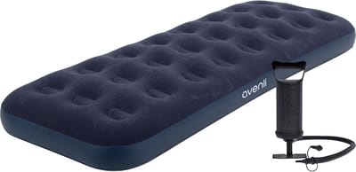 Luchtbed Eenpersoons met Handpomp - Comfortabel Opblaasbaar Matras voor Kamperen en Logeren (Blauw)