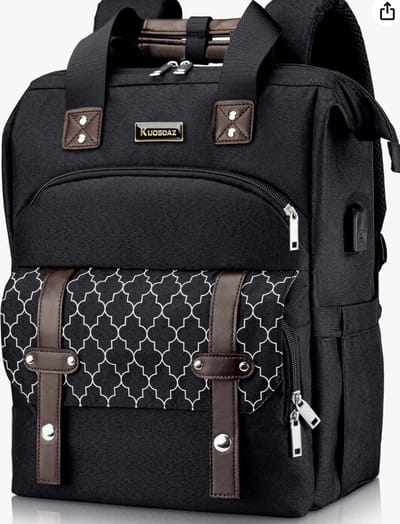 Gym Backpack, 15.6 Inch Stylish Travel Backpack with Shoe Compartment, Anti Theft Water Resistant Laptop Backpack for Women/Nurse/Teacher/Travel