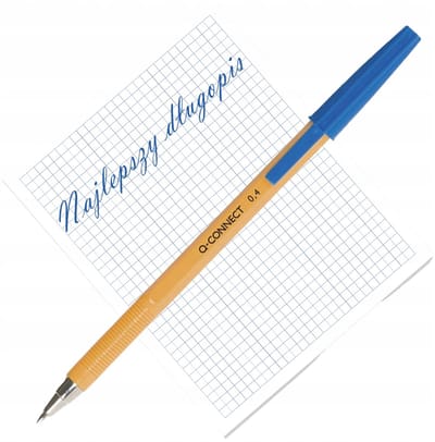 Q-CONNECT Blauwe Fijne Pen met Dop - 0,4 mm Lijn