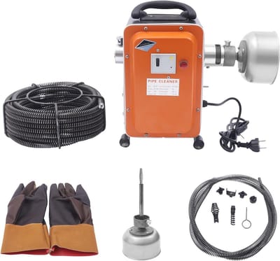 Krachtige Elektrische Buisreinigingsmachine 750W - 20 Meter Spiraal voor Afvoerontstopping
