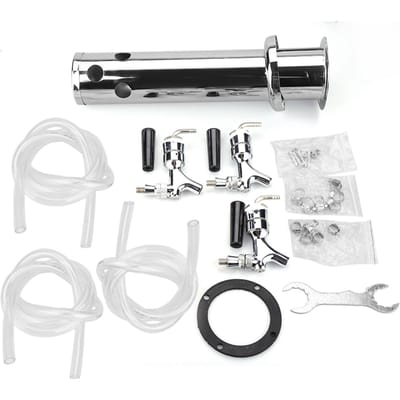 Roestvrijstalen Triple Tap 3 Kranen Tapbier Dispenser voor Bar Home Brew Kegerator white