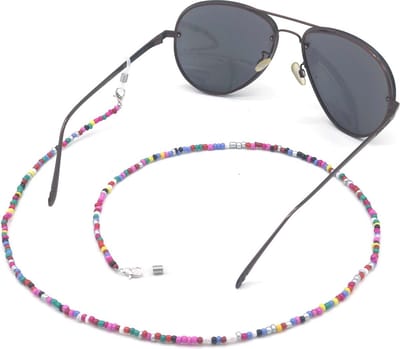 Zonnebrilkoord- Zonnebrilketting- Brillenkoord- Zomer- Glaskralen- Multicolor- Zonnebril- Brillenkoord
