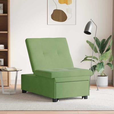 vidaXL - Slaapbank - Lichtgroen - 194 - x - 67 - x - 82 - cm - Fluweel