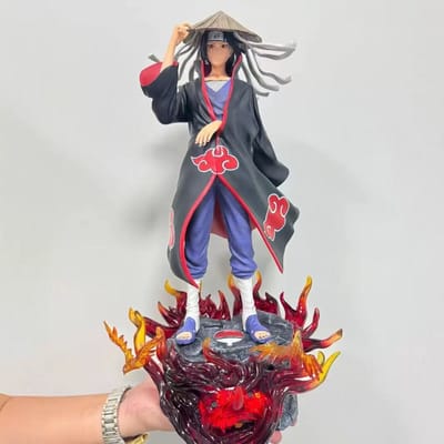 Naruto Anime Model Uchiha Itachi Figuur 40cm PVC Actiebeeld Bureauornament Poppenverzameling Verjaardagscadeaus Speelgoed Voor Kinderen with box gray