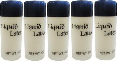 5x Vloeibare latex schmink/make-up 28 ml - Halloween FX make-up nephuid/wonden maken
