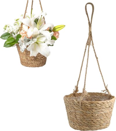 Plantenhanger - Bruin - Hangmand voor Planten - Van Hoogwaardig Algenmateriaal - Voor Binnen en Buiten