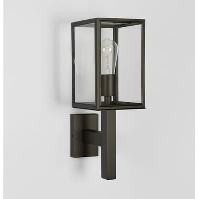 KS Verlichting - wandlamp - Bilthoven - vierkant - zwart - E27 - modern - muurlamp - buitenlamp - aluminium - glas